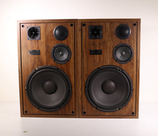 Bookshelf Speaker Pair Dark Brown Wood-Speakers-SpenCertified-vintage-refurbished-electronics