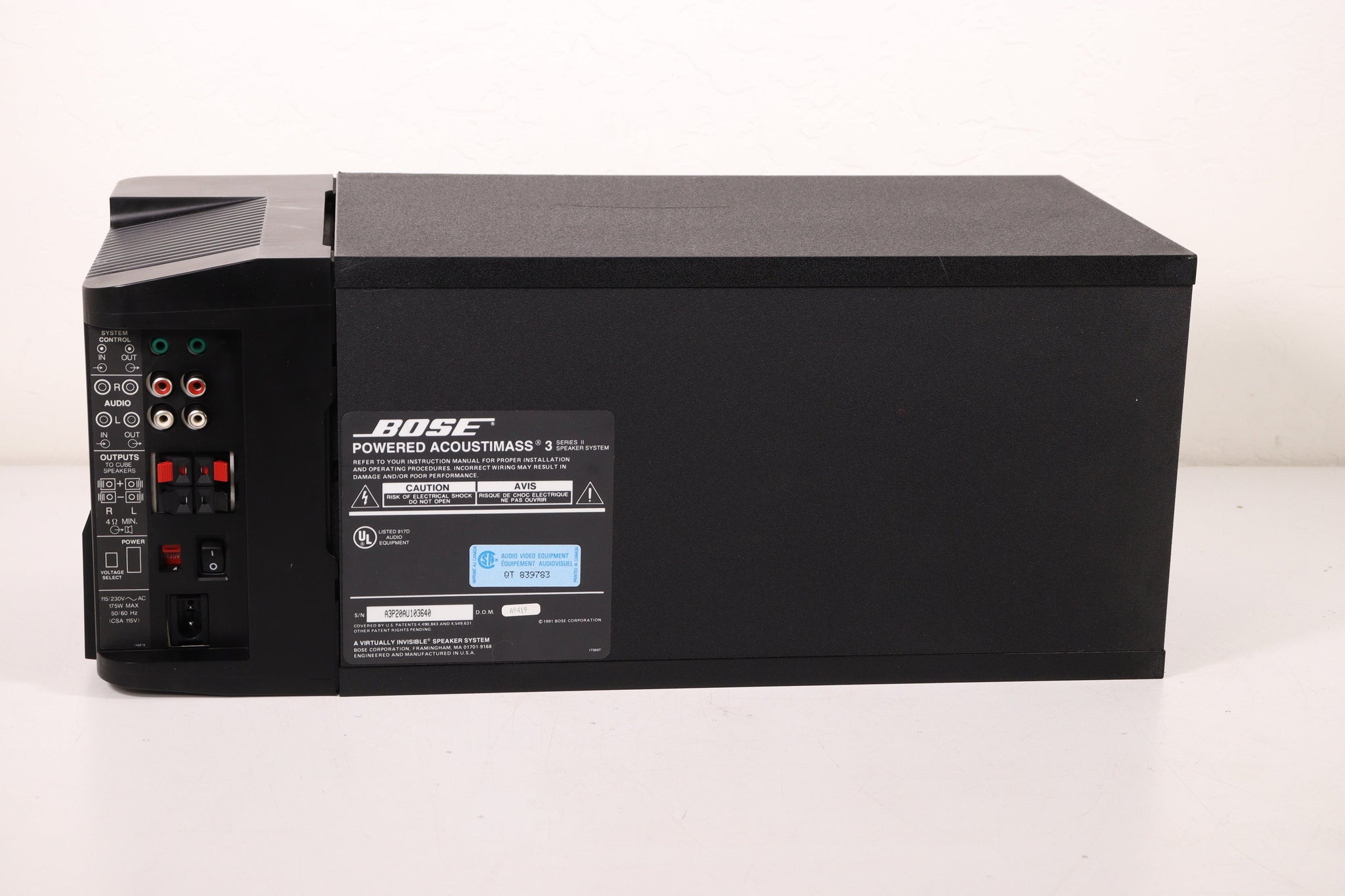 Bose Acoustimass 3 Series 2 Powered Subwoofer Speaker System 2.1 black