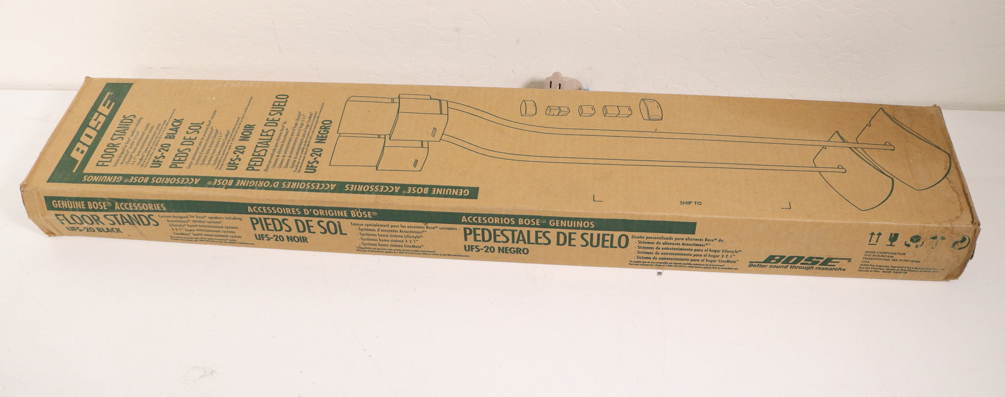Bose UFS20 Floor Stand Black Speaker Holders