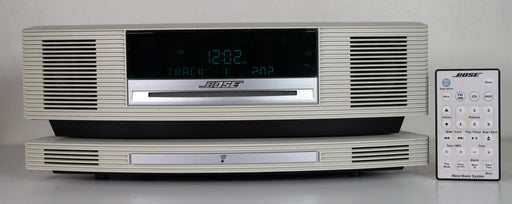 Bose Wave Music System III CD Player AM FM Radio Tuner White with Soundtouch Pedestal-CD Players & Recorders-SpenCertified-vintage-refurbished-electronics