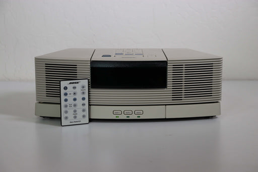 Bose Wave Radio CD AM FM Pedestal Platinum White AWACCQ Personal Home Stereo System-CD Players & Recorders-SpenCertified-vintage-refurbished-electronics