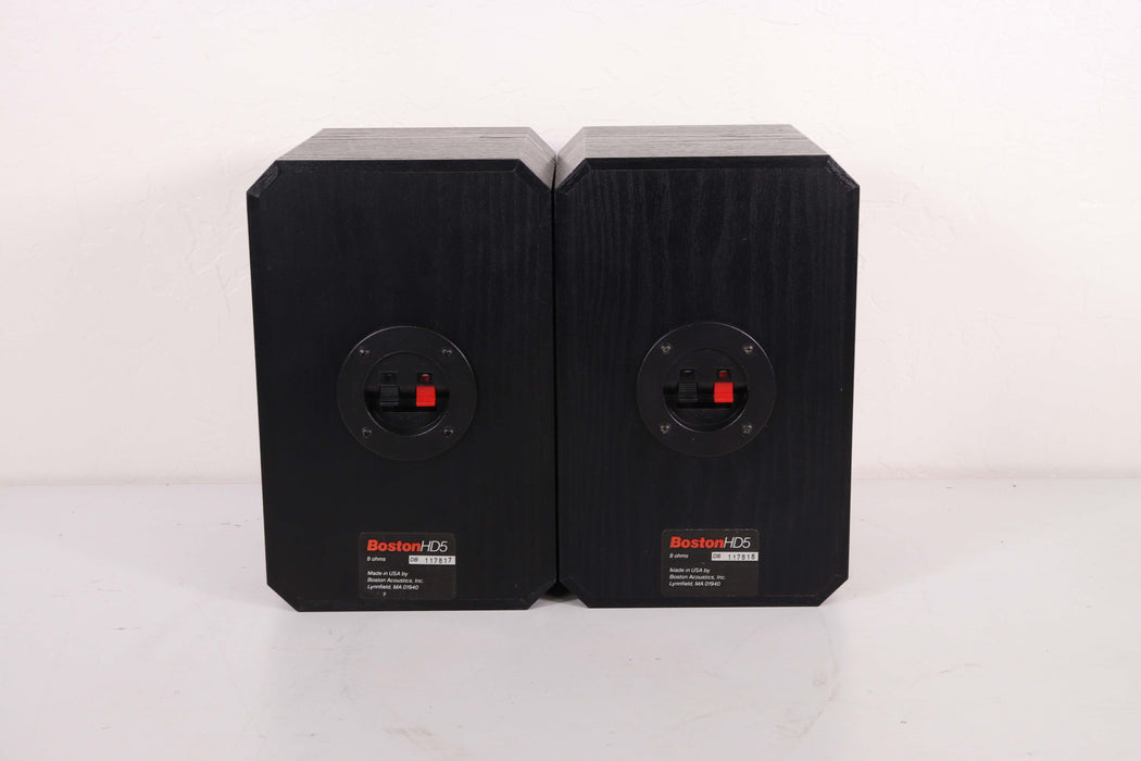 Boston HD5 Small Bookshelf Speaker Pair 2 Way Light Black Wood-Speakers-SpenCertified-vintage-refurbished-electronics