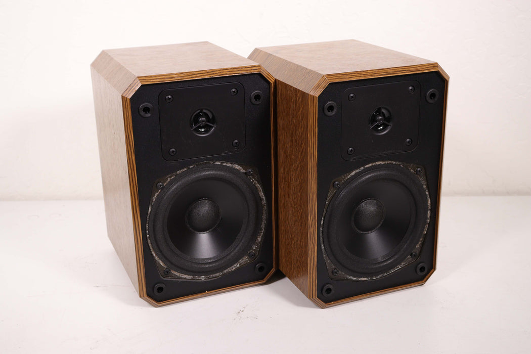 Boston HD5 Small Bookshelf Speaker Pair 2 Way Light Brown Wood-Speakers-SpenCertified-vintage-refurbished-electronics