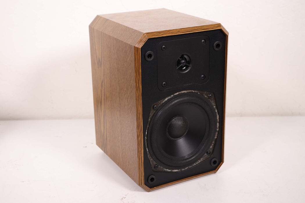 Boston HD5 Small Bookshelf Speaker Pair 2 Way Light Brown Wood-Speakers-SpenCertified-vintage-refurbished-electronics