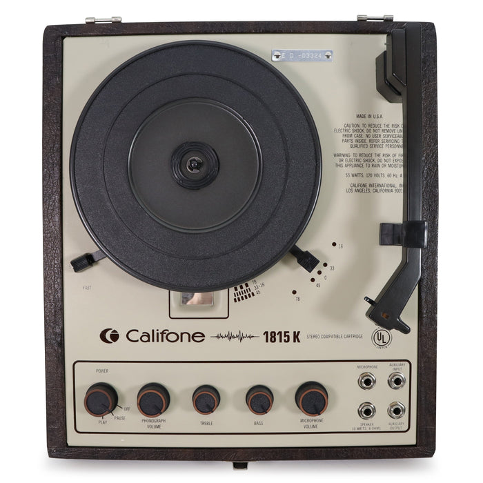 Califone 1815K Record Player Turn Table with Detachable Speaker-Electronics-SpenCertified-refurbished-vintage-electonics