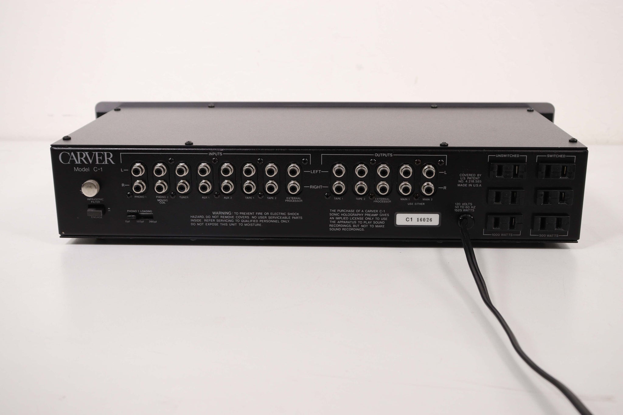 Carver Rack Preamp Power Amp Combo at Michelle Baldwin blog