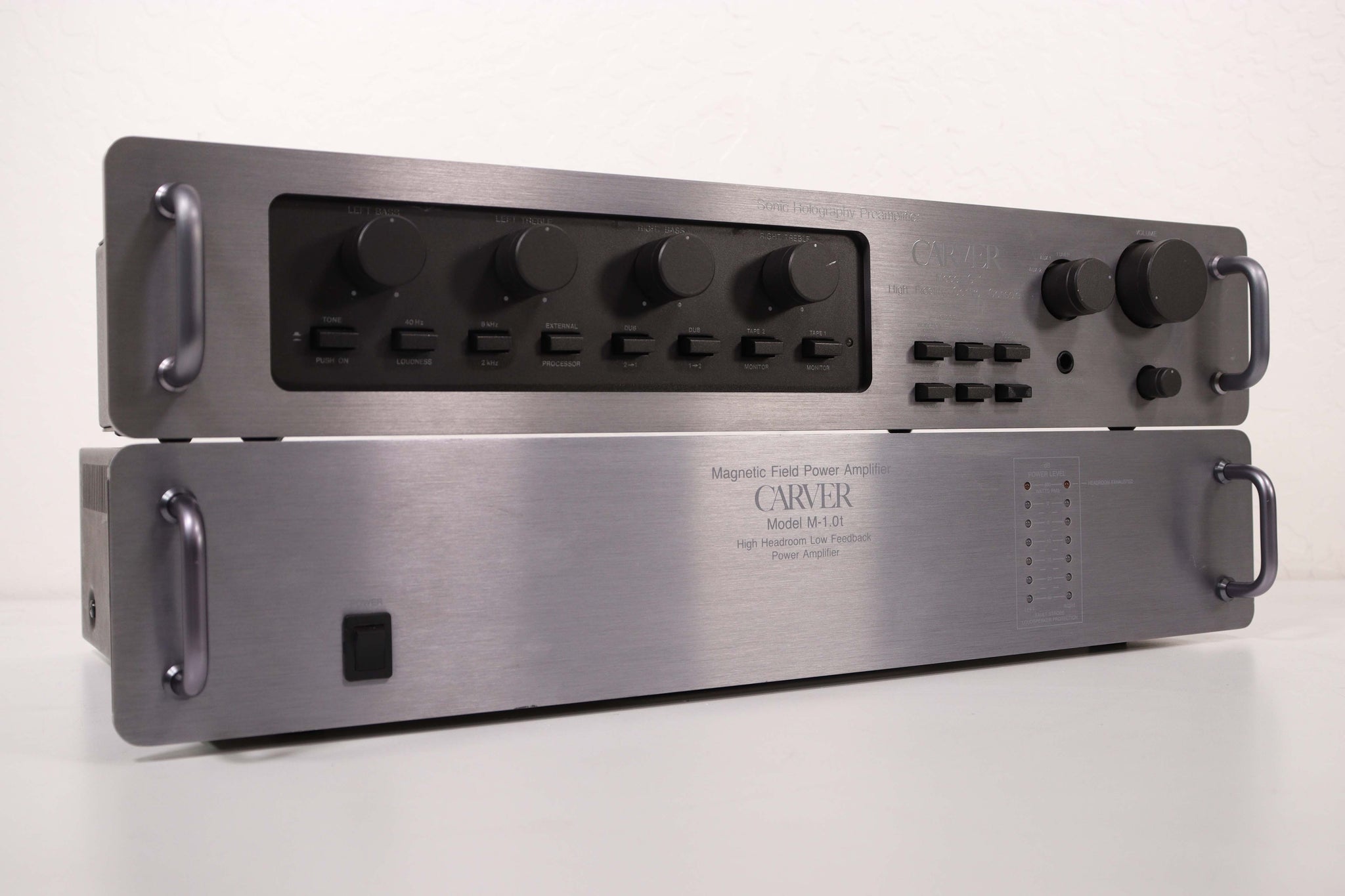 Carver Rack Carver Preamp Power Amp Combo Rack System C-1 M-1.0t Mono or Stereo ...