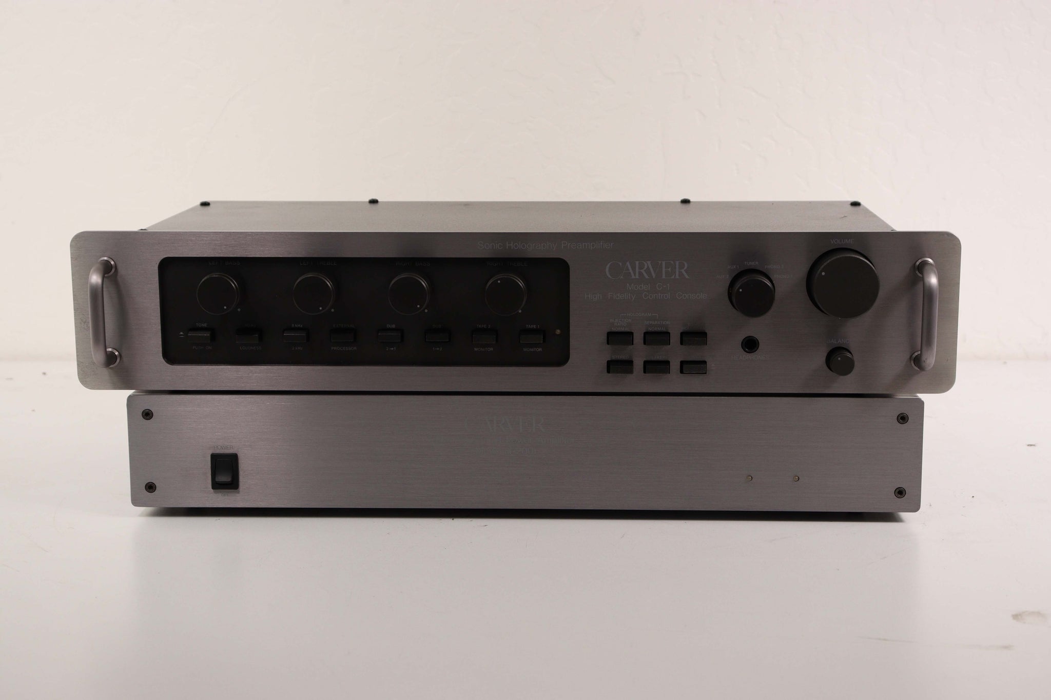 Carver Preamp Power Amp Combo Rack System C1 M200t Stereo