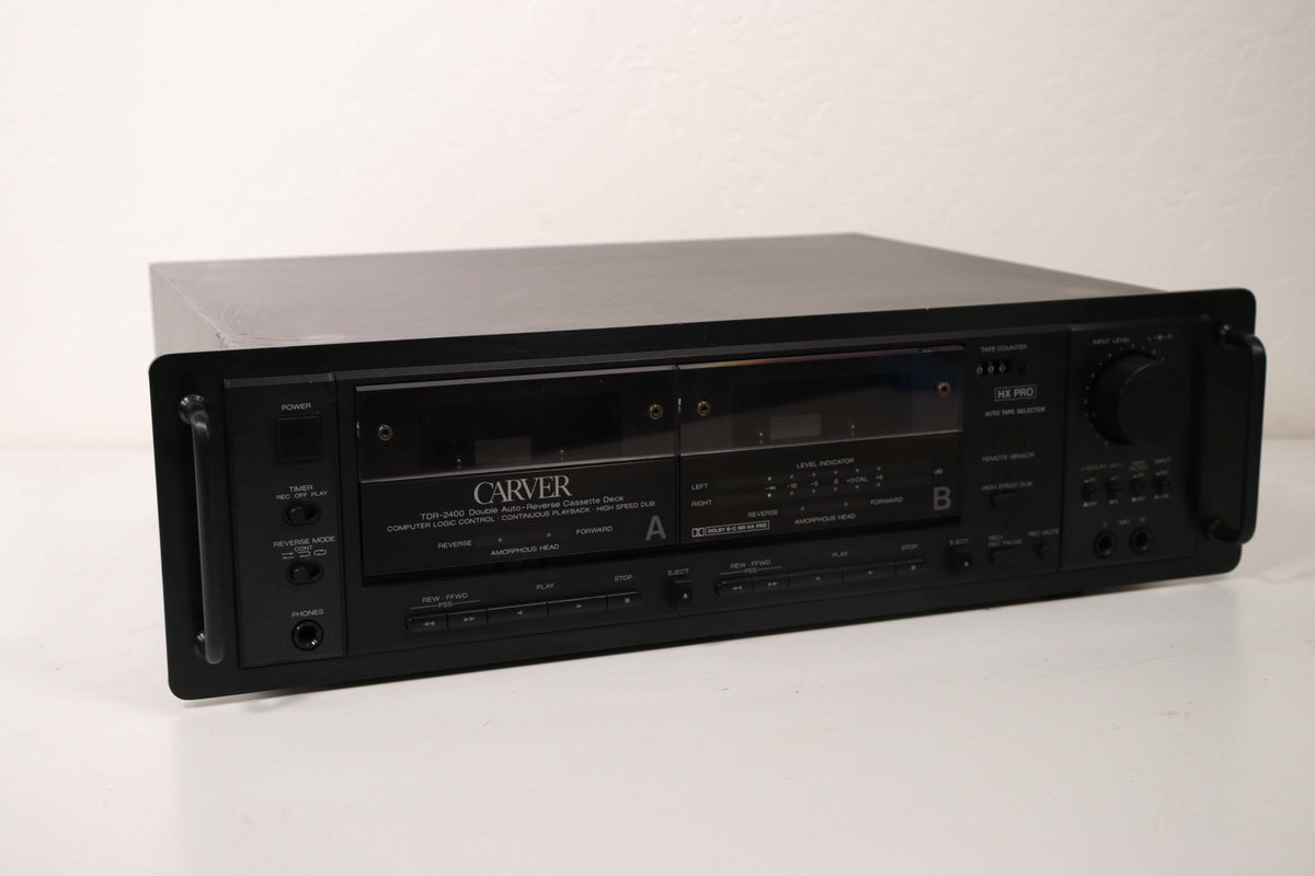 Carver TDR-2400 Double Auto-Reverse Cassette Deck High Speed Dub Amorp ...
