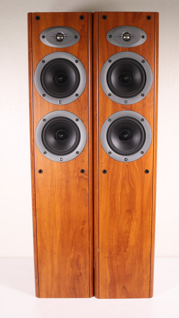 Celestion F30 Tower Speaker Pair Rear Port Brown Wood