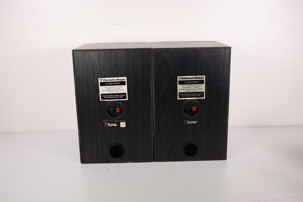 Cerwin Vega! L-7 Shelf System Bookshelf Speaker Pair Set-Speakers-SpenCertified-vintage-refurbished-electronics