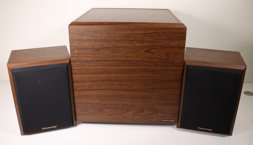 Cerwin Vega SAT-6S SAT-6W Vintage Bookshelf Speaker Pair with Passive Subwoofer-Speakers-SpenCertified-vintage-refurbished-electronics