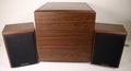 Cerwin Vega SAT-6S SAT-6W Vintage Bookshelf Speaker Pair with Passive Subwoofer