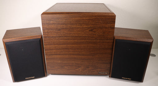 Cerwin Vega SAT-6S SAT-6W Vintage Bookshelf Speaker Pair with Passive Subwoofer-Speakers-SpenCertified-vintage-refurbished-electronics