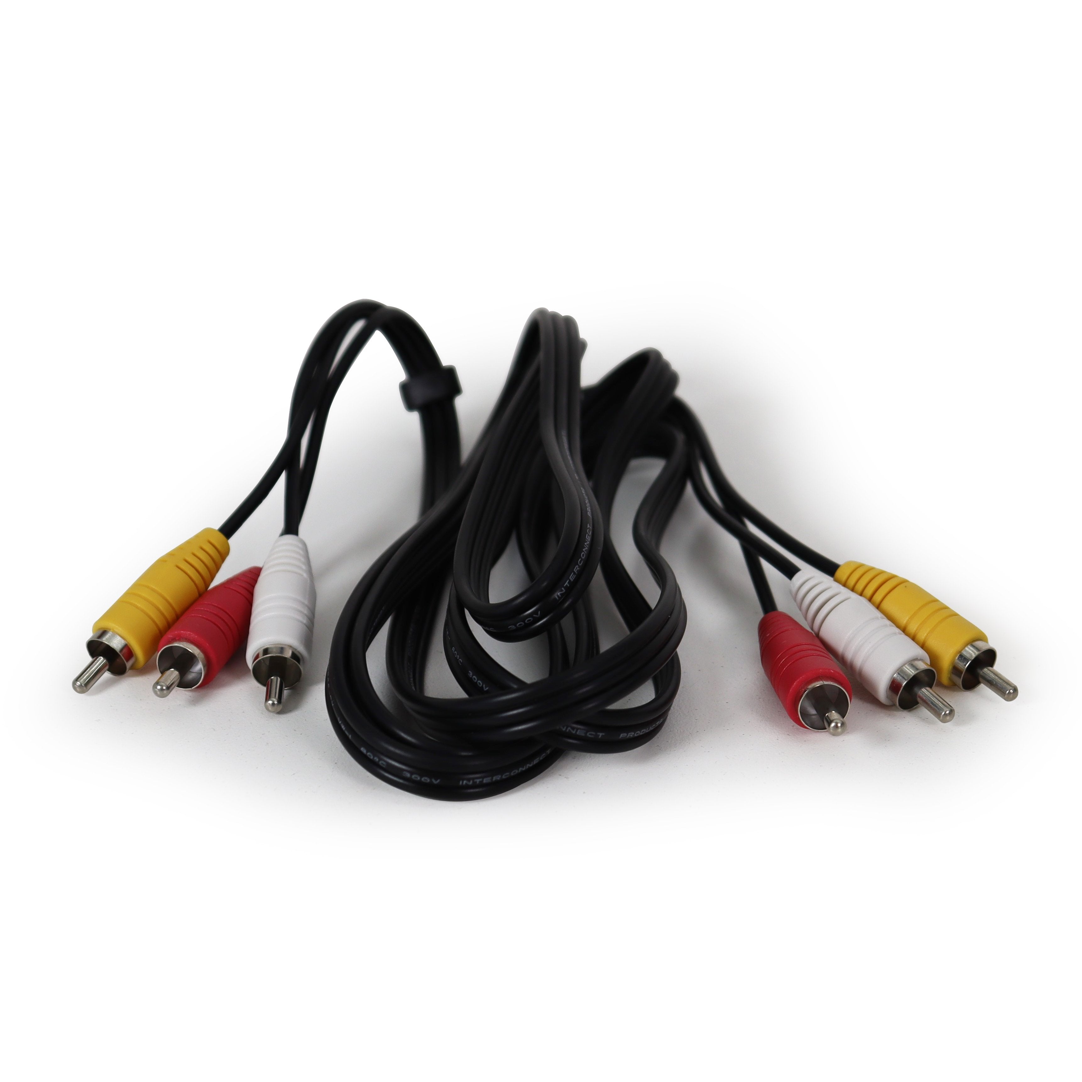 Composite Red/White/Yellow A/V Cables for VHS Player an