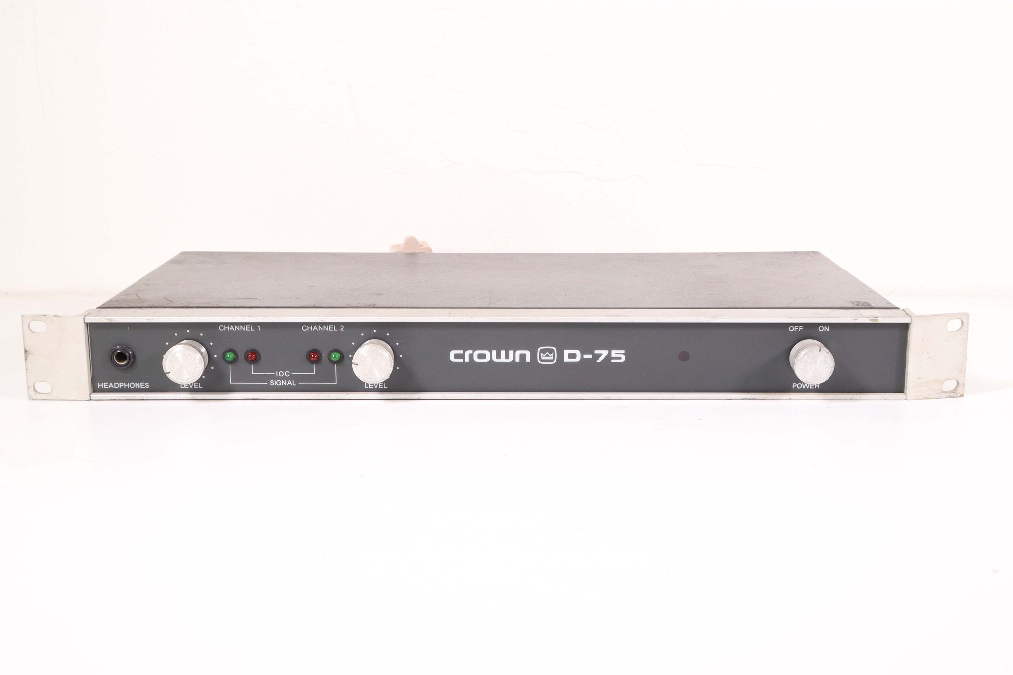 Audio Rack Crown Crown D-75 Power Amplifier Rack XLR Dual Mono Rack Ears