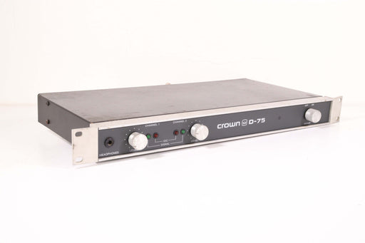 Crown D-75 Power Amplifier Rack XLR Dual Mono Rack Ears-Audio Amplifiers-SpenCertified-vintage-refurbished-electronics