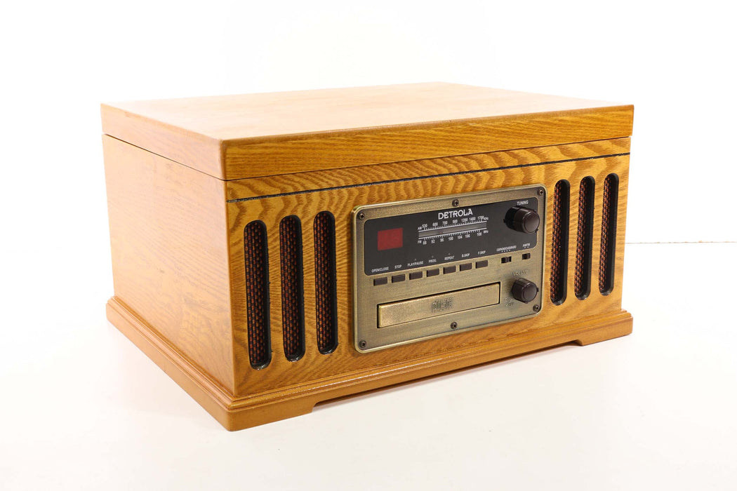 DETROLA ALL-IN-ONE MUSIC STATION CD PHONO CASSETTE AM/FM-Turntables & Record Players-SpenCertified-vintage-refurbished-electronics