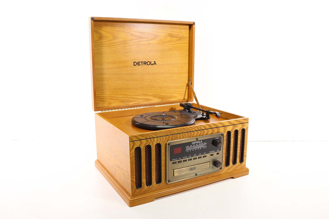 DETROLA ALL-IN-ONE MUSIC STATION CD PHONO CASSETTE AM/FM