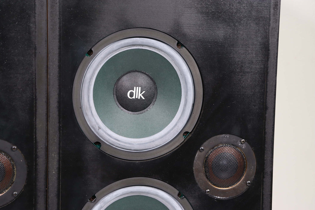 DLK / 1 1/2 3 Way Speaker Pair Stereo Set-Speakers-SpenCertified-vintage-refurbished-electronics