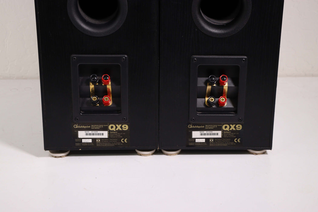 Dahlquist QX9 Tower Speaker Pair Slim Black Ported 3 Way (2 Pairs Available)-Speakers-SpenCertified-vintage-refurbished-electronics