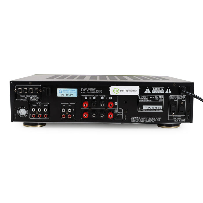 Denon DRA-345R Precision Audio Component / Integrated Stereo Amplifier-Electronics-SpenCertified-refurbished-vintage-electonics