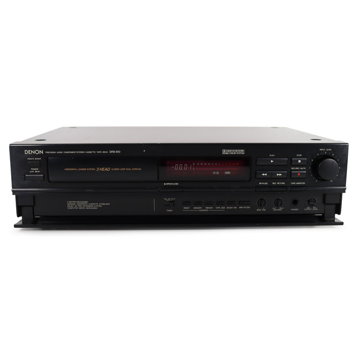 Denon DRS-810 3 Head Horizontal Loading Single Stereo Cassette Deck Player-Electronics-SpenCertified-refurbished-vintage-electonics