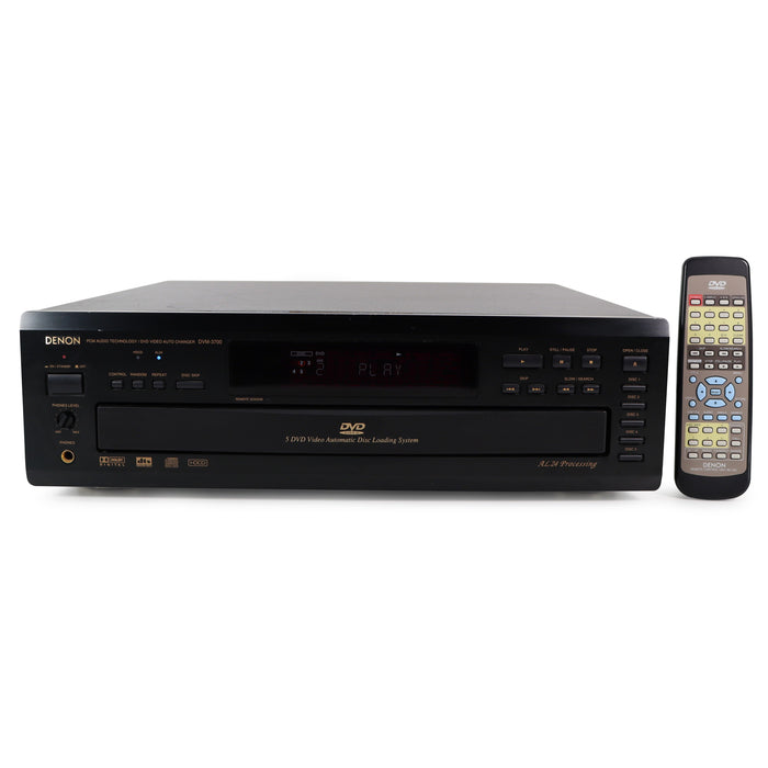 Denon DVM-3700 5-Disc Carousel DVD/CD Player-Electronics-SpenCertified-refurbished-vintage-electonics