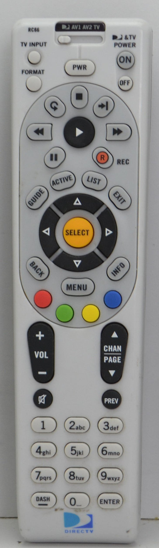 DirecTV 3031MBC0-0-R RC66 Cable Box TV Audio Universal Remote Control-Remote-SpenCertified-refurbished-vintage-electonics