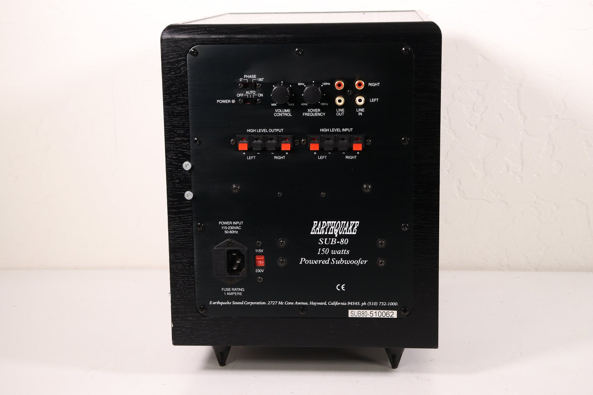 Earthquake Sub80 Powered Ported Subwoofer Black