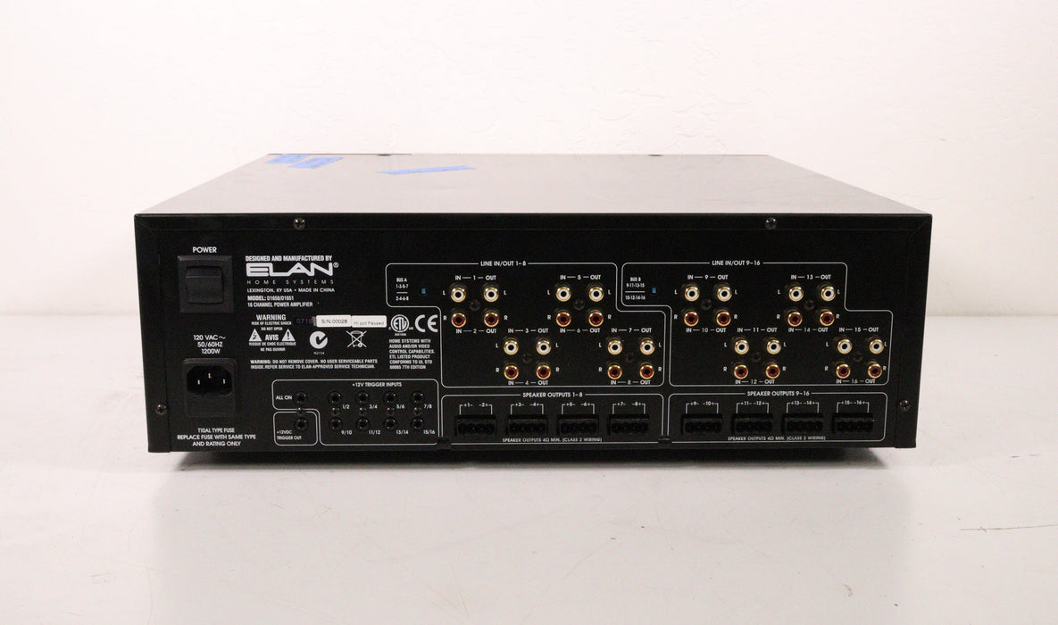 Elan D1650/D1651 Power Amplifier 16 Channel (AS IS)-Power Amplifiers-SpenCertified-vintage-refurbished-electronics