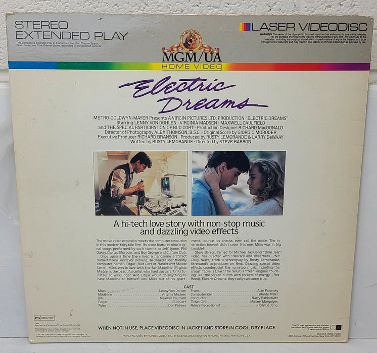 Electric Dreams LaserDisc Movie-Electronics-SpenCertified-refurbished-vintage-electonics