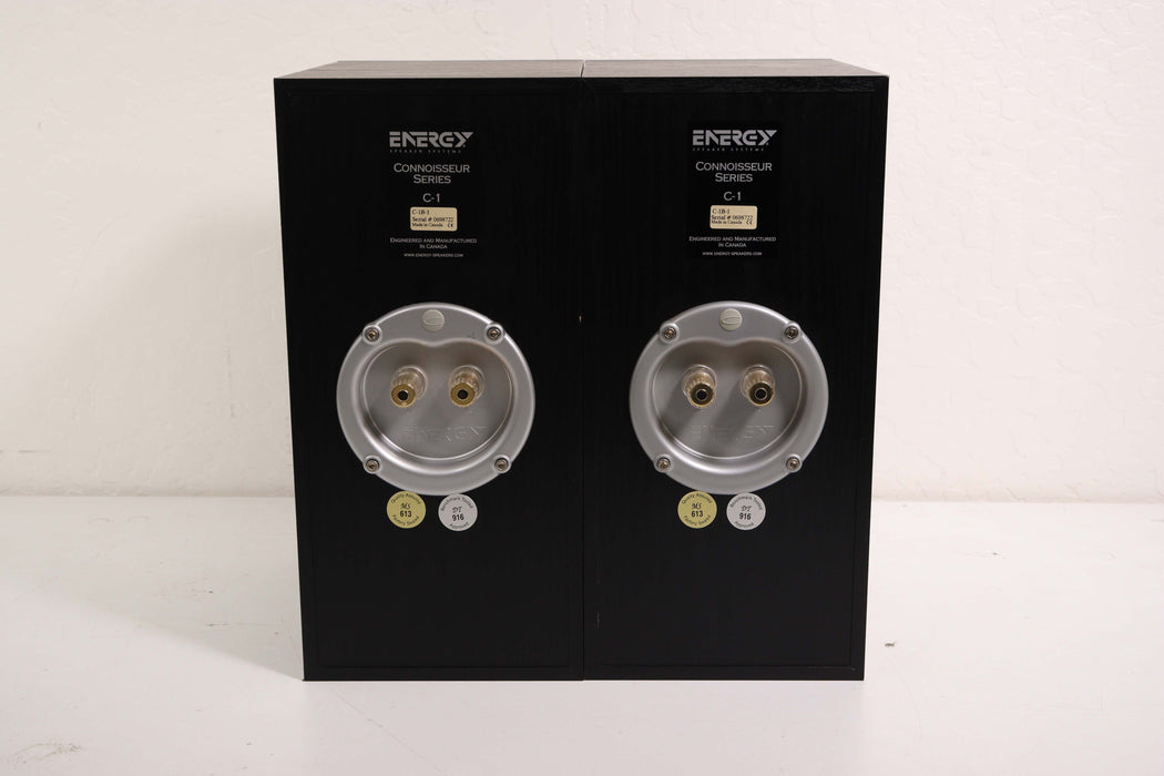 Energy Connoisseur Series C-1 Black Bookshelf Speaker Pair Set-Speakers-SpenCertified-vintage-refurbished-electronics