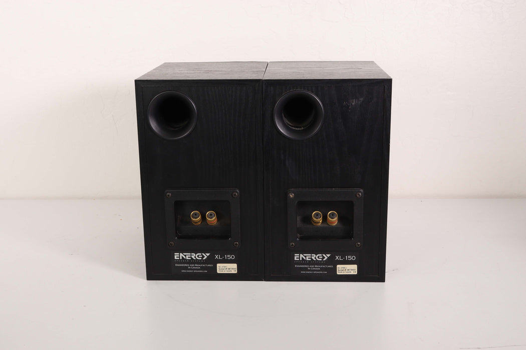 Energy XL-150 Bookshelf Speaker Pair Set Small Black-Speakers-SpenCertified-vintage-refurbished-electronics