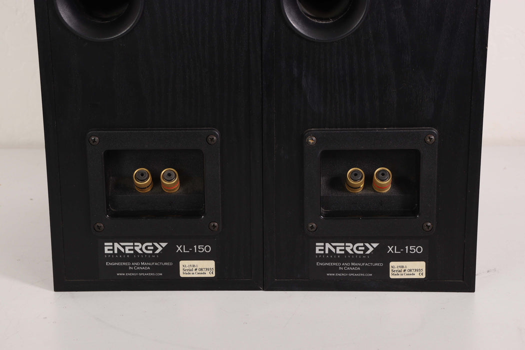 Energy XL-150 Bookshelf Speaker Pair Set Small Black-Speakers-SpenCertified-vintage-refurbished-electronics