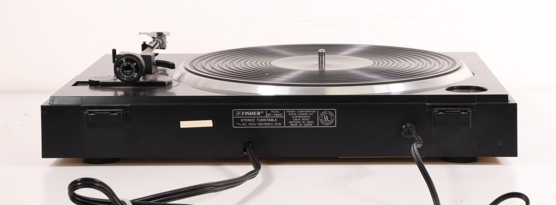 Fisher MT-720 Direct Drive Turntable Pitch Control Precision Straight Low-Mass Tonearm-Turntables & Record Players-SpenCertified-vintage-refurbished-electronics