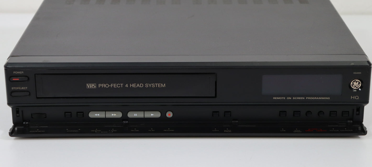 GE VG4005 Mono VHS Player VCR Video Cassette Recorder-VCRs-SpenCertified-vintage-refurbished-electronics