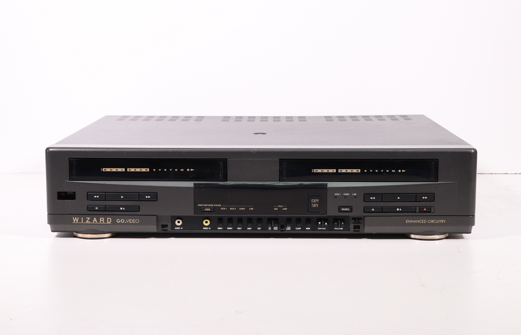 Go-Video DDV3110 Dual-Deck VHS VCR hot Recorder Player Copier TESTED no remote