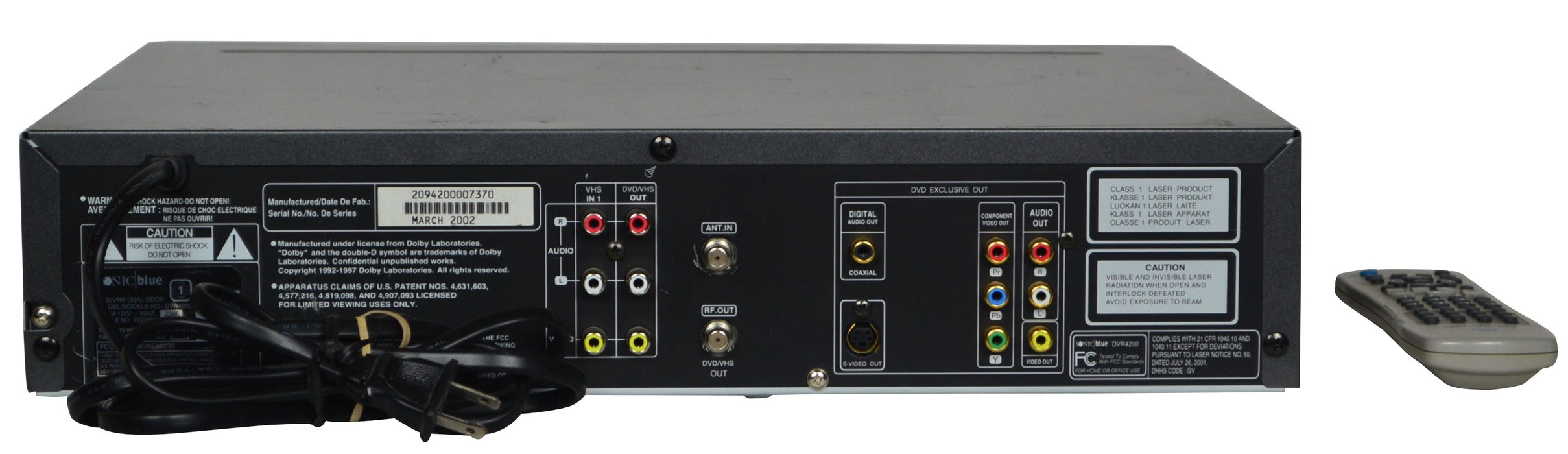 GoVideo DVR4200 DVD/VCR Combo Player-Electronics-SpenCertified-refurbished-vintage-electonics