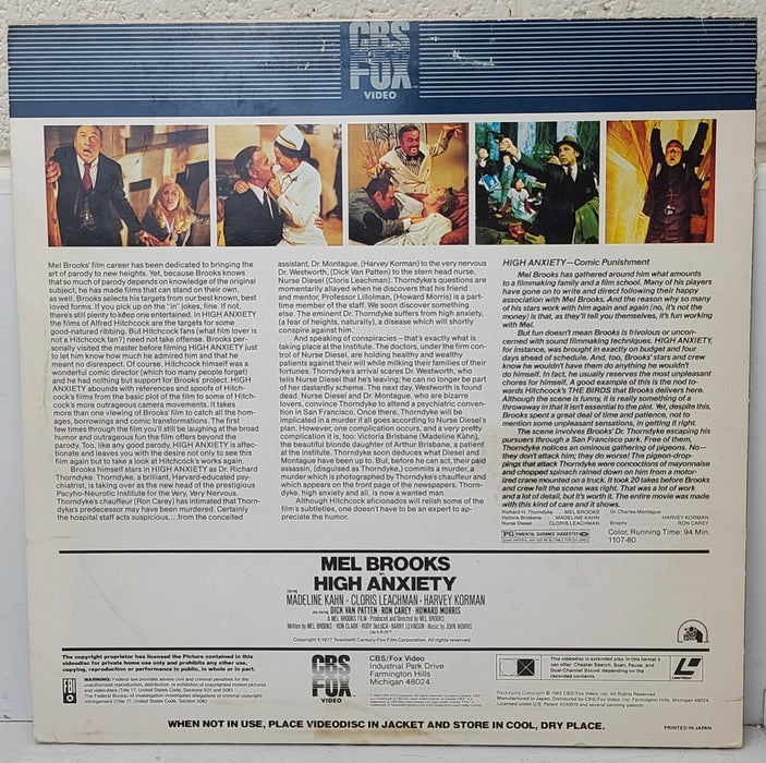 High Anxiety LaserDisc Movie-Electronics-SpenCertified-refurbished-vintage-electonics