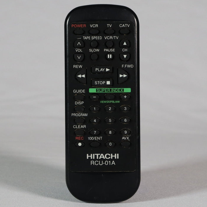 Hitachi RCU-01A Remote Control for VCR VT-M265A-Remote-SpenCertified-refurbished-vintage-electonics