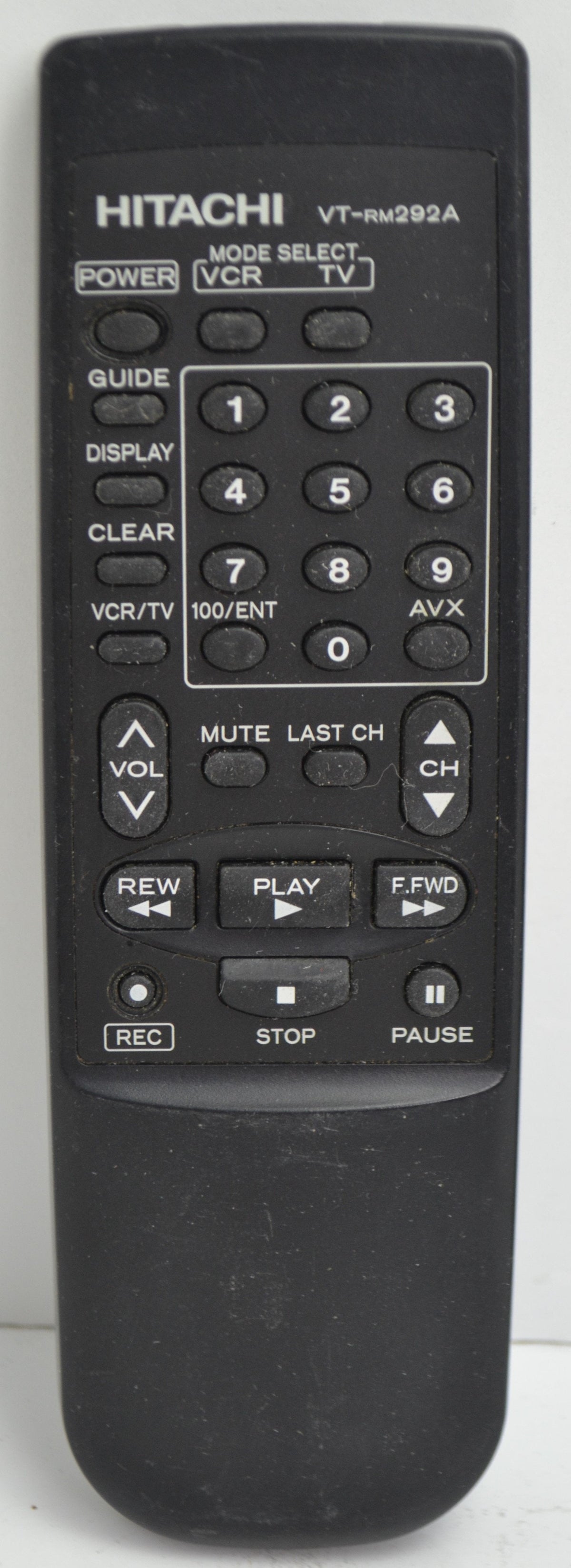 Hitachi VT-RM292A VCR / VHS Player Remote Control VT-M292A — SpenCertified
