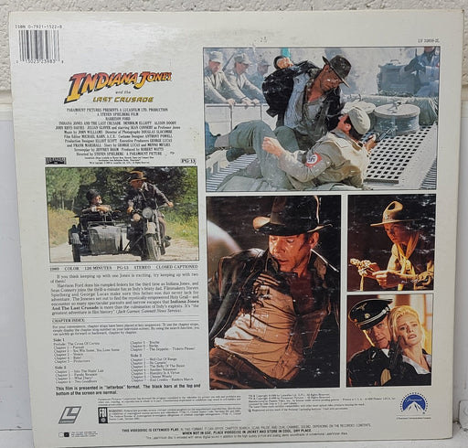 Indiana Jones and the Last Crusade LaserDisc Movie-Electronics-SpenCertified-refurbished-vintage-electonics