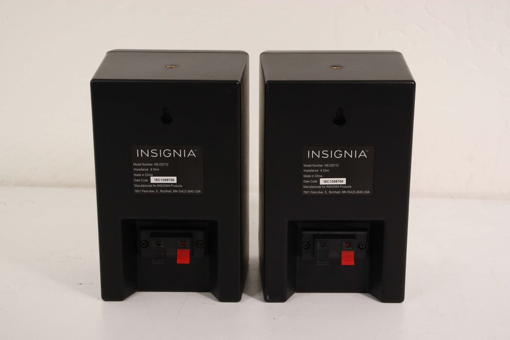 Insignia NS-OS112 Small Bookshelf Speaker Pair 8 Ohms 60 Watts Indoor/Outdoor-Speakers-SpenCertified-vintage-refurbished-electronics