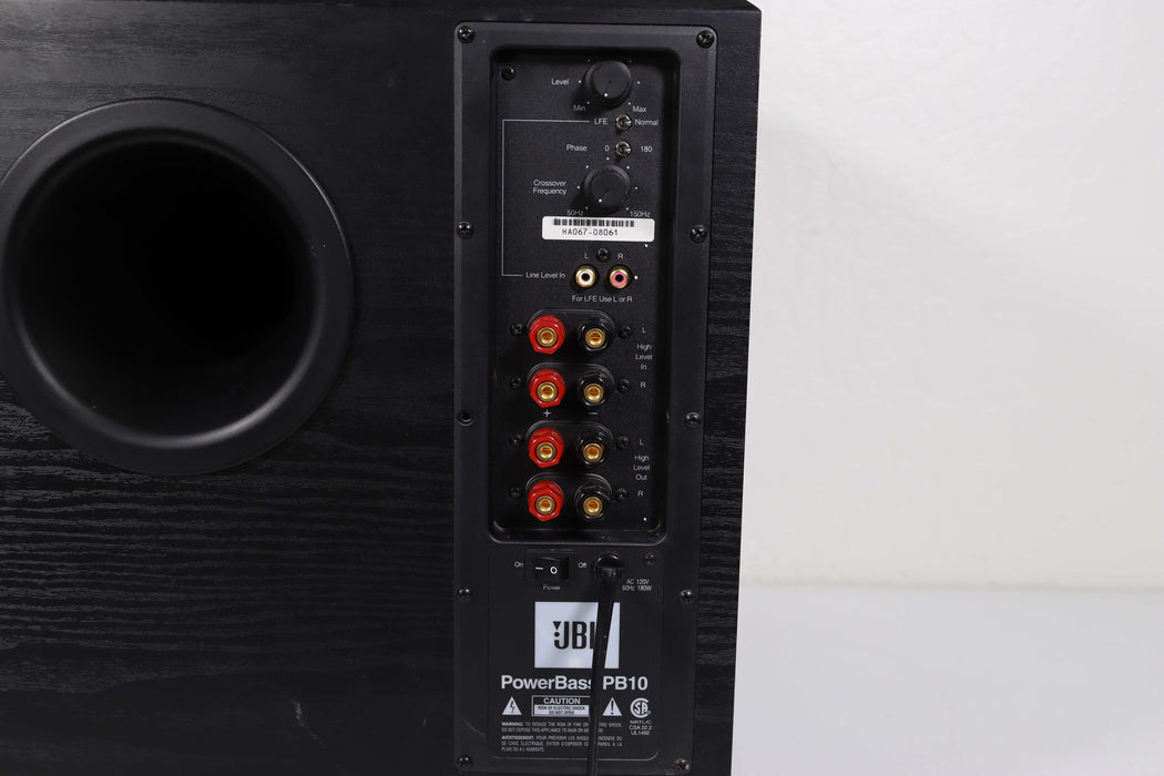 JBL PowerBass PB10 10 Inch Powered Subwoofer Black-Speakers-SpenCertified-vintage-refurbished-electronics