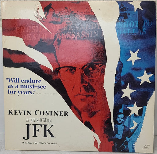 JFK Laserdisc Movie with Kevin Costner-Electronics-SpenCertified-refurbished-vintage-electonics