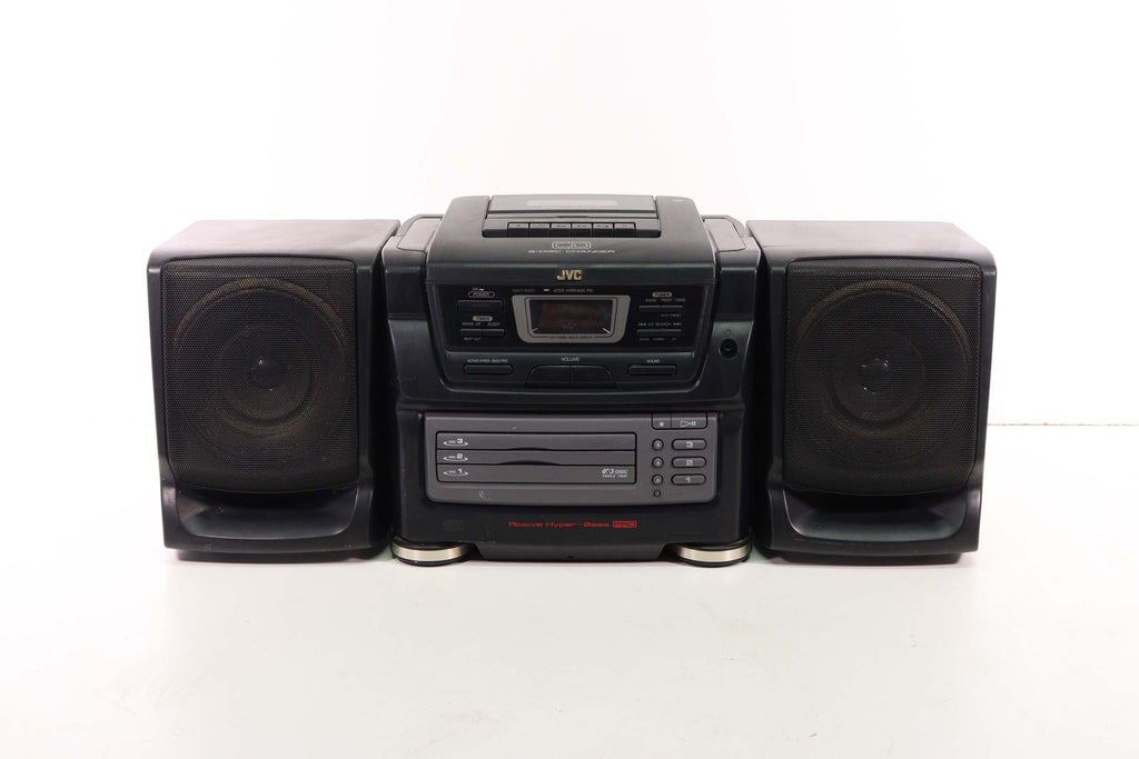 JVC PC-XC7BK Vintage Stereo Boombox 3-CD Changer (Cassette Player Does