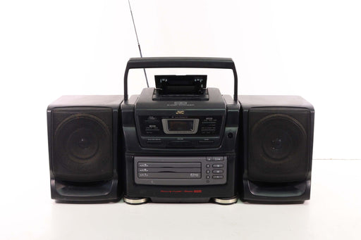 JVC PC-XC7BK Vintage Stereo Boombox 3-CD Changer (Cassette Player Doesn't Work)-CD Players & Recorders-SpenCertified-vintage-refurbished-electronics