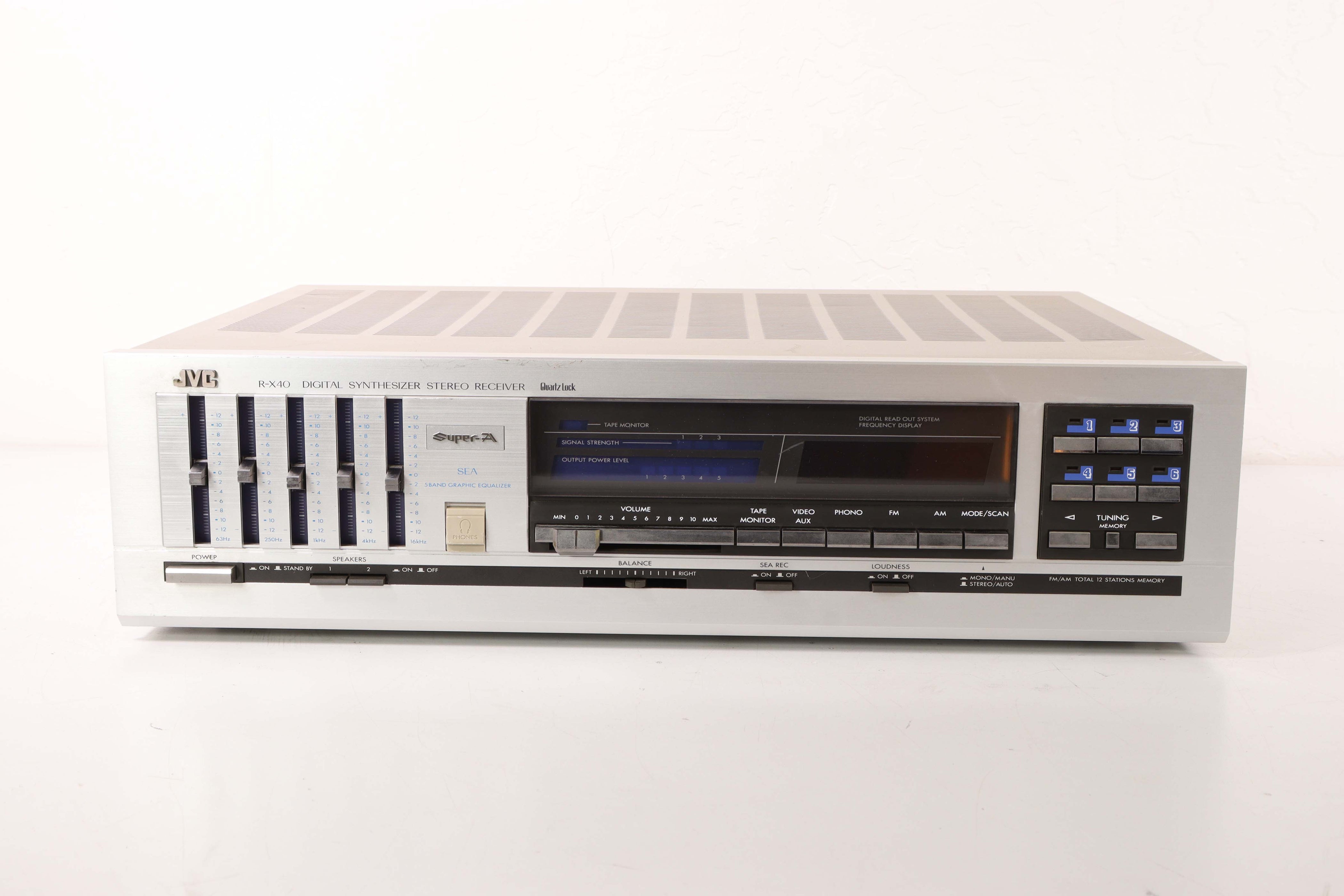 JVC R-X40 Digital Synthesizer Stereo Receiver w/ Phono (1983 ...