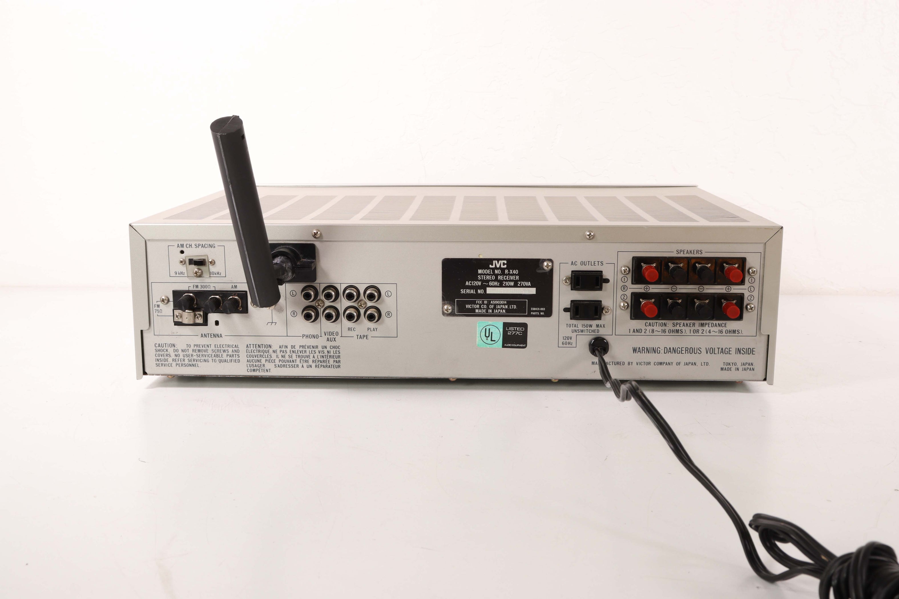 JVC R-X40 Digital Synthesizer Stereo Receiver w/ Phono (1983 ...